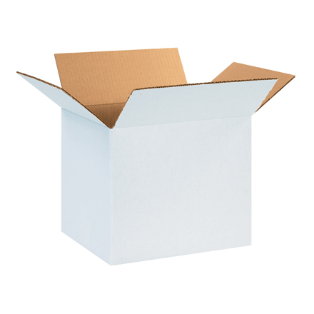 12 x 10 x 10" White Corrugated Boxes