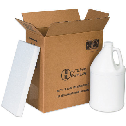 Haz Mat Plastic Jug Foam Shipper Kits