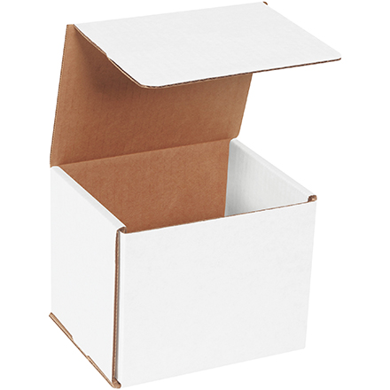 6 x 5 x 5" White Corrugated Mailers