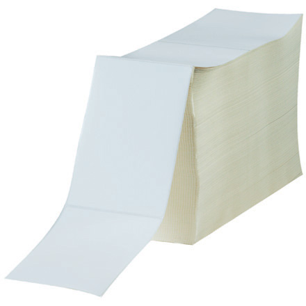 4 x 6" White Direct Thermal Label Fanfold